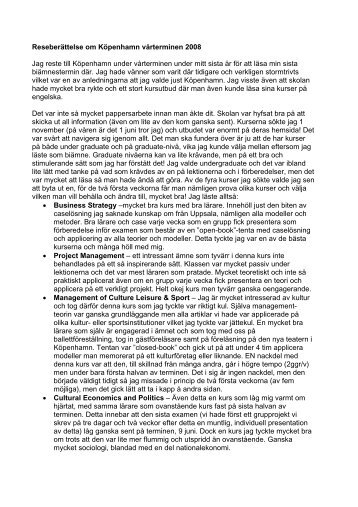 Reseberättelse om Köpenhamn vårterminen 2008-06-16