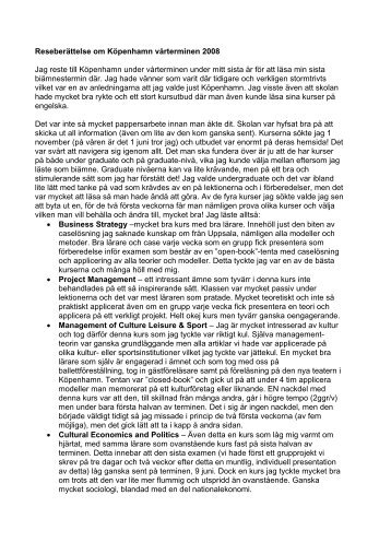Reseberättelse om Köpenhamn vårterminen 2008-06-16