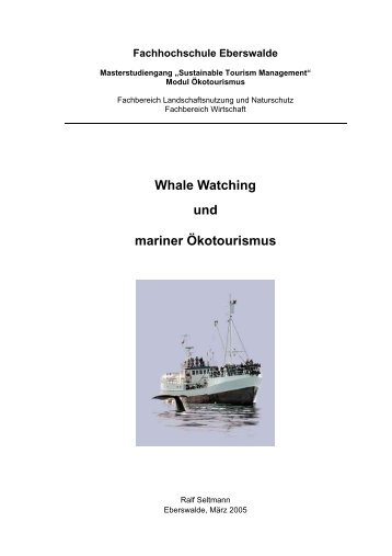 Whale Watching und mariner Ökotourismus