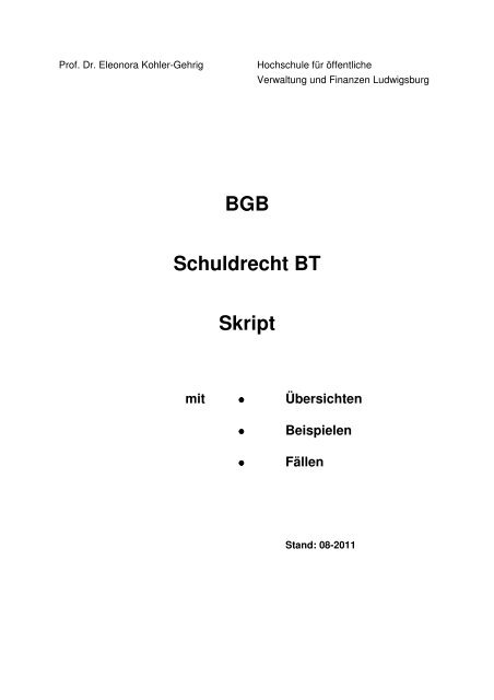 skschbt08 - Hochschule für Verwaltung und Finanzen Ludwigsburg