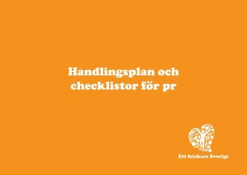 Handlingsplan och checklistor för pr - Statens folkhälsoinstitut