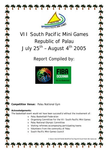 2005 South Pacific Mini Games - Fiba Oceania