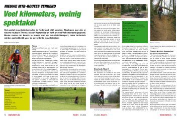 Nieuwe MTB-rouTes verkeNd veel kilometers, weinig spektakel - Fiets