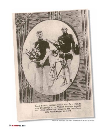 Huldiging van Léon Scieur en Victor Lenaers, winnaars van ... - Fiets