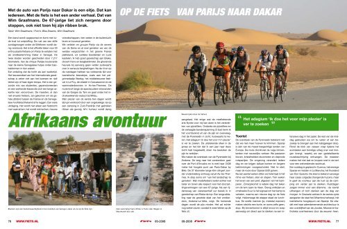 Op de fiets van parijs naar dakar afrikaans avontuur