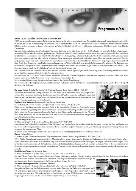 Programm 11/06 - Filmmuseum Potsdam