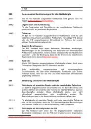 200 Gemeinsame Bestimmungen für alle Wettkämpfe 201 ... - FIS