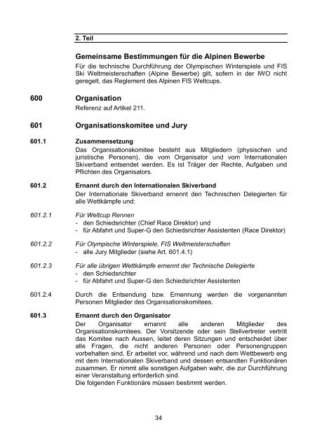 200 Gemeinsame Bestimmungen für alle Wettkämpfe 201 ... - FIS