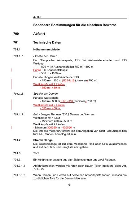 200 Gemeinsame Bestimmungen für alle Wettkämpfe 201 ... - FIS