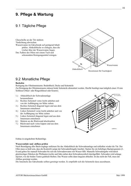 5. Inbetriebnahme Gärschrank KE 20 + H - ASTOR Gmbh