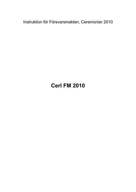 CerI FM 2010 - Försvarsmakten