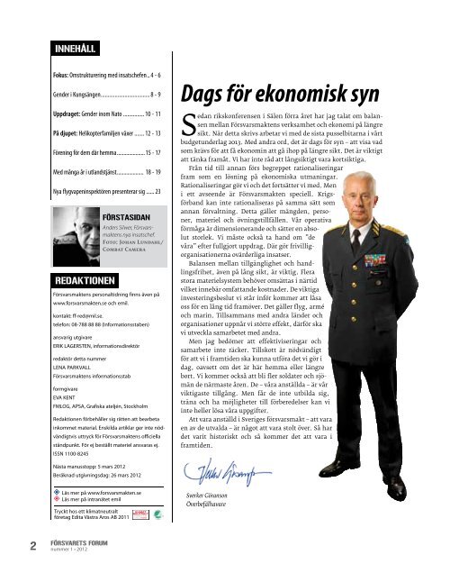 fÖRsVARETs foRuM - Försvarsmakten