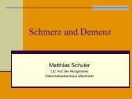 Schmerz und Demenz - Forum Demenz Wiesbaden