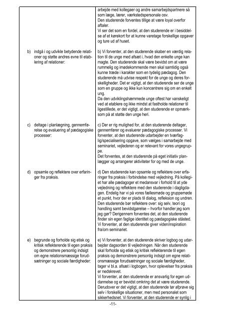 Uddannelsesplan for Ungdomskollegiet - Fredericia Kommune