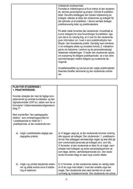 Uddannelsesplan for Ungdomskollegiet - Fredericia Kommune