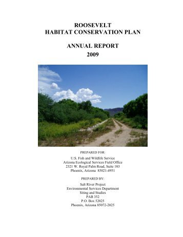 roosevelt habitat conservation plan annual report 2009