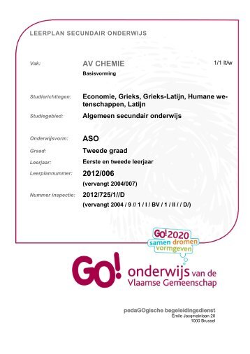 2012/006 - GO! onderwijs van de Vlaamse Gemeenschap