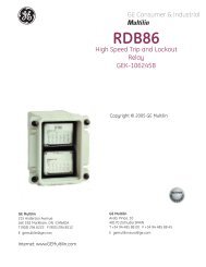 RDB86 High Speed Trip and Lockout Relay - GE Digital Energy