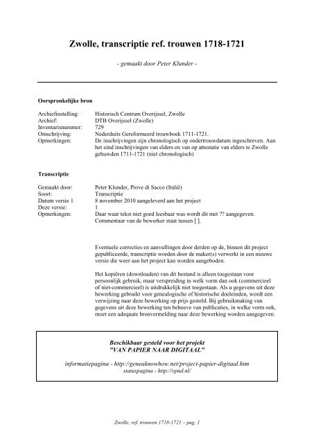 transcr. trouwen 1718-1721 - Geneaknowhow.net