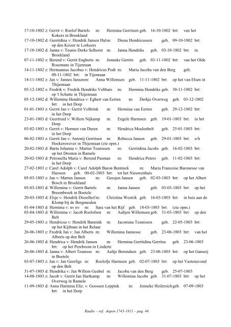 Raalte, index ref. dopen 1745-1811 - Geneaknowhow.net