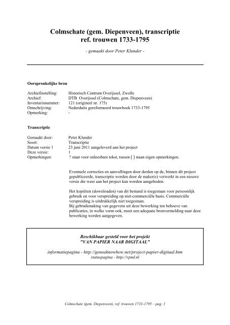 transcr. trouwen 1733-1795 - Geneaknowhow.net