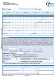 Allgemeine Geschäftsbedingungen für DWS Depots