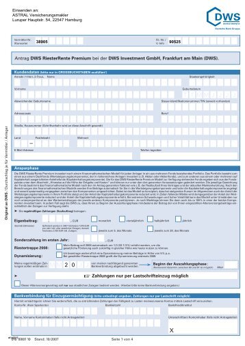 Allgemeine Geschäftsbedingungen für DWS Depots