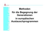 Präsentation Workshop 2 - Jürgen Lange - Dialog der Generationen