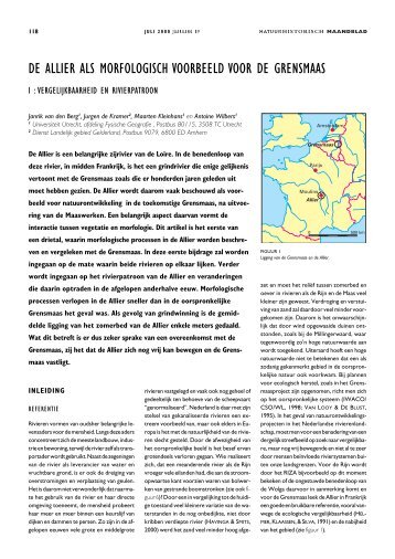 de allier als morfologisch voorbeeld voor de grensmaas