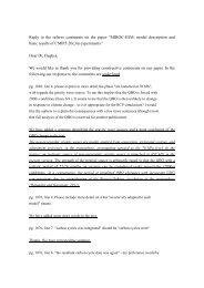 Reply to the referee comments on the paper “MIROC-ESM: model ...