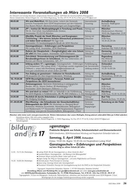 Frauenfragen - GEW Landesverband Bayern