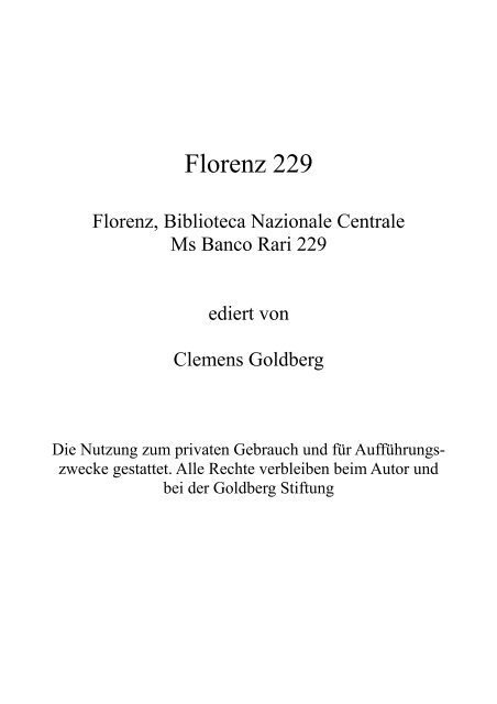 Modern Clefs (PDF) - Goldberg Stiftung