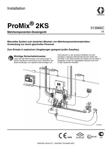 313966C, ProMix 2KS Installation Manual, for Manual ... - Graco Inc.