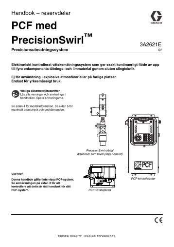 3A2621E - PCF, Instructions-Parts, Swedish