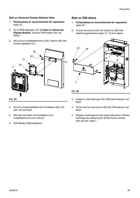 3A2621E - PCF, Instructions-Parts, Swedish