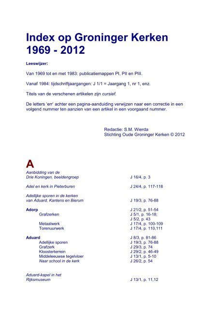 J - Stichting Oude Groninger Kerken