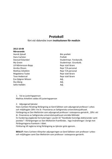inst.styr.Protokoll 121112 - Göteborgs universitet