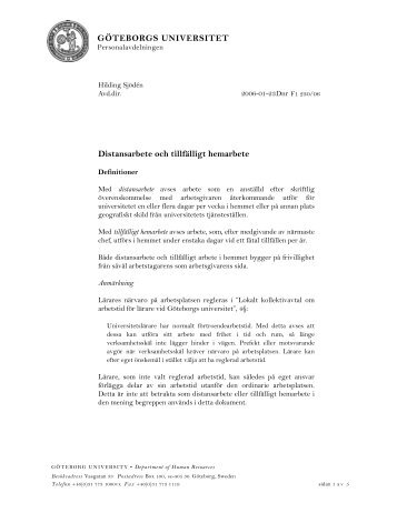 Distansarbete och tillfälligt hemarbete, definitioner och regler (pdf)