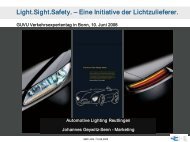 Light.Sight.Safety. – Eine Initiative der Lichtzulieferer. - GUVU