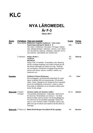 NYA LÄROMEDEL - Halmstad