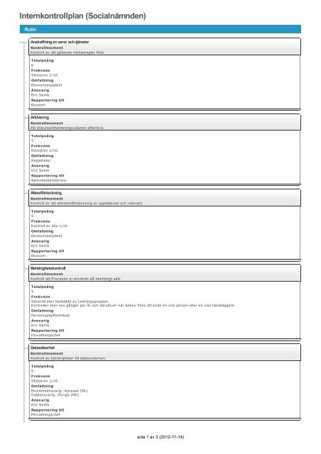 Verksamhetsplan 2013-2015 Socialnämnden - Halmstad