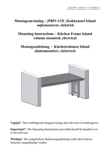 Montageanvisning - {PRIVATE }Køkkenstel Island ... - Handicare AS