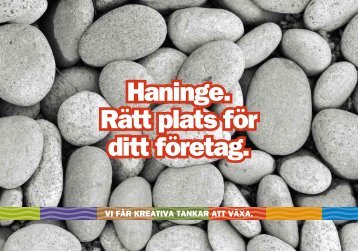 Läs mer i Broschyren om att driva företag i Haninge