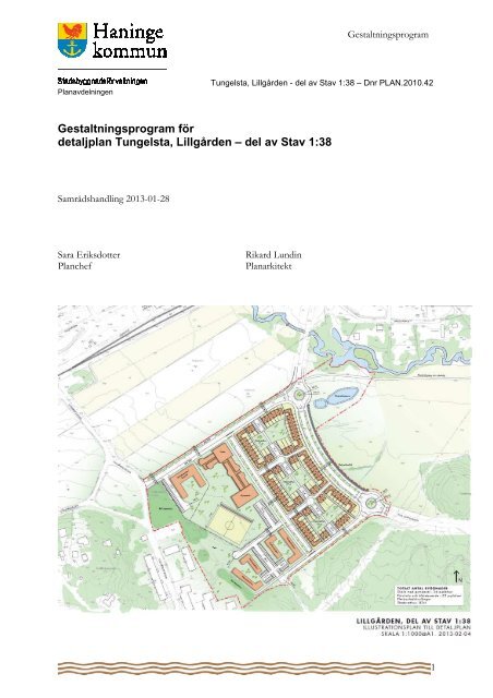 Gestaltningsprogram samråd - Haninge