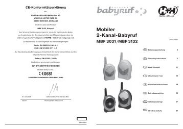 Mobiler 2-Kanal-Babyruf - Hartig + Helling GmbH & Co. KG