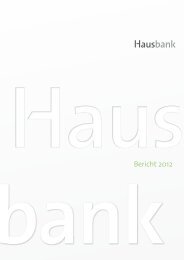 Zum Geschäftsbericht - Hausbank München