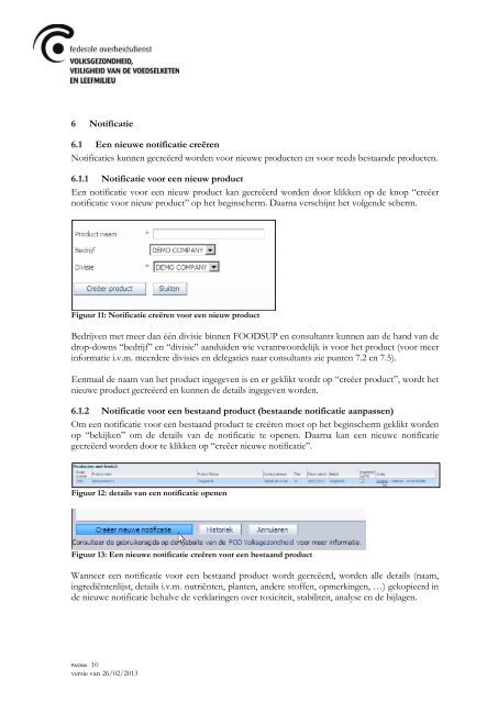 Front Office Foodsup - FOD Volksgezondheid, Veiligheid van de ...