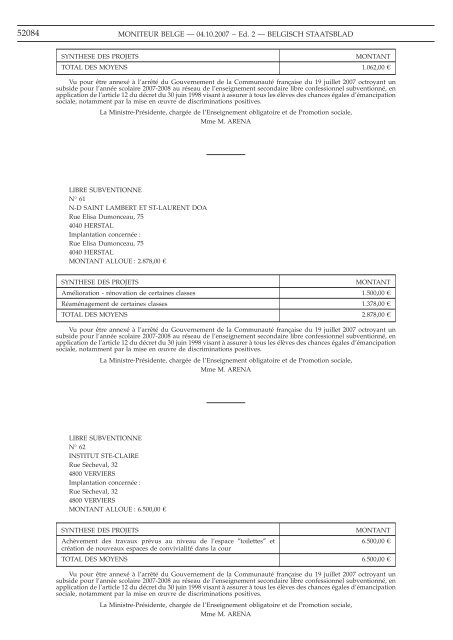 Staatsblad Moniteur - FOD Volksgezondheid, Veiligheid van de ...