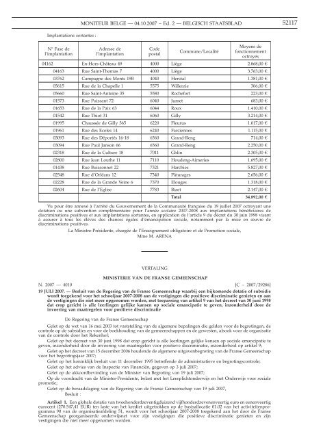 Staatsblad Moniteur - FOD Volksgezondheid, Veiligheid van de ...