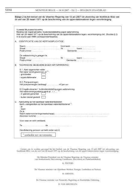 Staatsblad Moniteur - FOD Volksgezondheid, Veiligheid van de ...